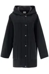 Khaite Hessner Hooded Wool Coat In Grey