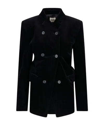 Khaite Double-breasted Blazer In Black