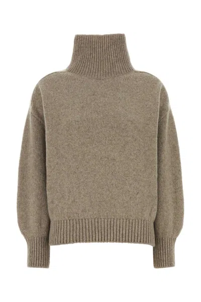 Khaite Dove Grey Cashmere Willem Sweater In Gray