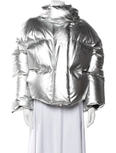 Pre-owned Khaite Down Jacket In Silver