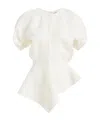 Khaite Solid Linen And Silk-blend Top In Natural