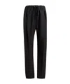 Khaite Trenton Pleated Straight-leg Pull-on Pants In Black