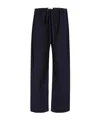 Khaite Drawstring Casual Pants In Blue