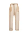 Khaite Drawstring Casual Pants In Nude