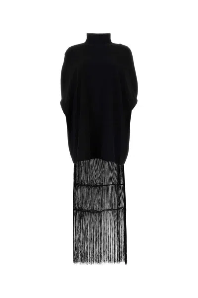 Khaite Olson Fringed Maxi Dress In Black