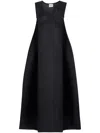Khaite Coli Flared Maxi Dress In Black