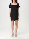 Khaite Benji Black Polyester Blend Dress In Black