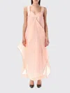 Khaite Kenith Flared Silk Organza Maxi Dress In Pink