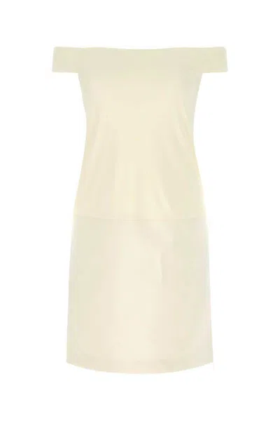 Khaite Ivory Viscose Blend Dress In White