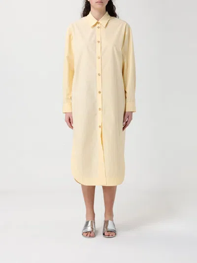 Khaite Gloria Cotton Shirt Dress In Nude