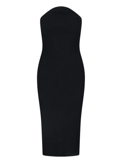 Khaite Black 'the Rumer' Midi Dress