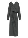 Khaite Wool Midi Dress In Green
