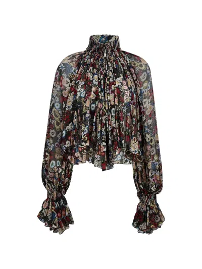 KHAITE DURER TOP IN BLACK MULTI