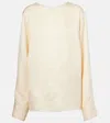 Khaite Durion Open-back Satin Top In Neutral