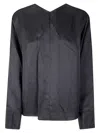 Khaite Satin Top With Open Back In Black