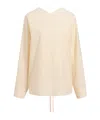Khaite Durion Open-back Satin Top In White