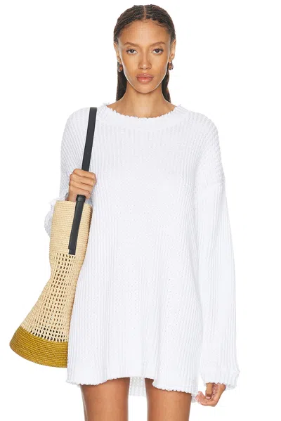Khaite Dylan Waffle Top In White