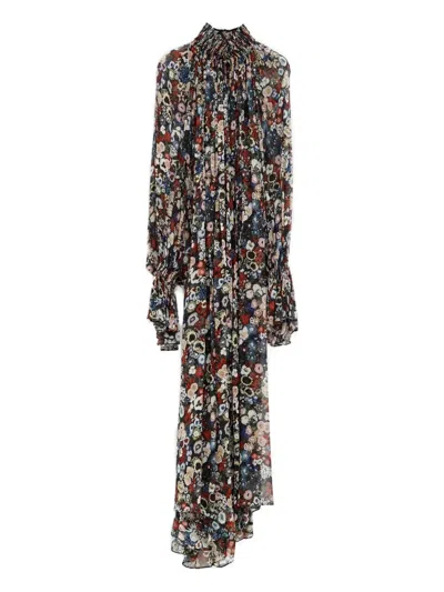 Khaite Edgar Floral Maxi Dress In Gold