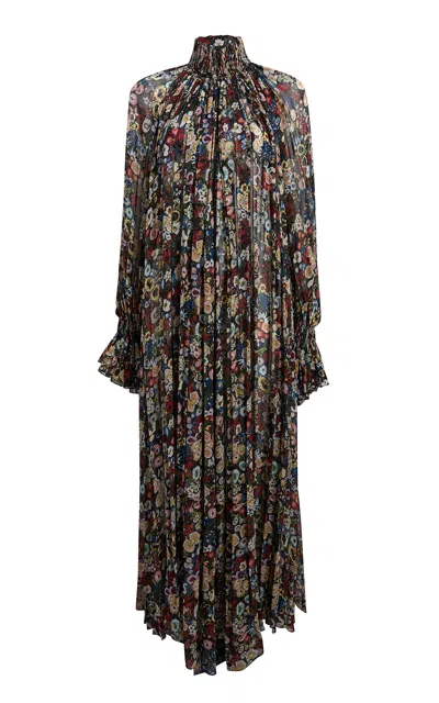 Khaite Edgar Floral Silk-chiffon Maxi Dress