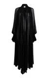 Khaite Edgar Pleated Silk-chiffon Maxi Dress