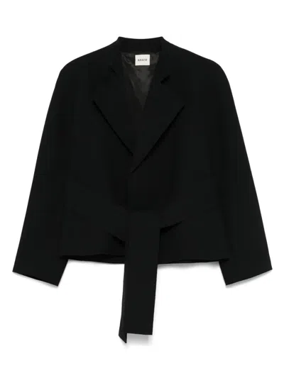 Khaite Edith Crêpe De Chine Jacket In Black