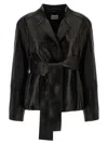 Khaite Belted Jacket In Black
