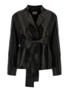 Khaite Belted Jacket In Black