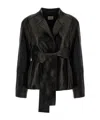 Khaite Belted Jacket In Black