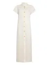 Khaite Effy Buttoned Pocket Dress In Neutral