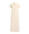 Khaite Effy Silk And Cotton-blend Organza Midi Shirt Dress In Neutral