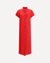 Khaite Effy Silk And Cotton-blend Organza Midi Shirt Dress