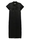 Khaite Effy Silk And Cotton-blend Organza Midi Shirt Dress In 200 - Black