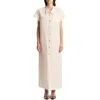 Khaite Effy Silk And Cotton-blend Organza Midi Shirt Dress In Neutral