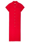 Khaite Effy Silk And Cotton-blend Organza Midi Shirt Dress