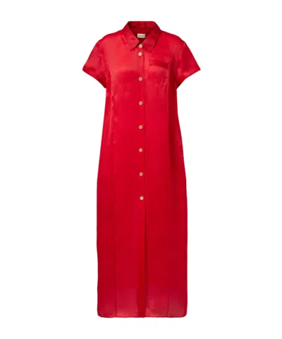 Khaite Effy Silk And Cotton Organza Maxi Dress In Pink