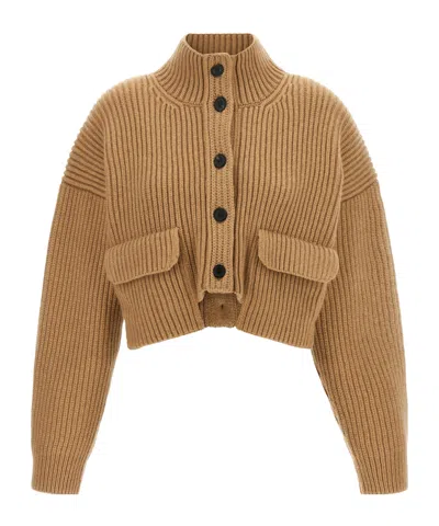 Khaite Eita Cardigan In Brown