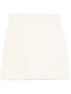 Khaite Darrion Knitted Wool Blend Mini Skirt In White