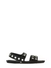 Khaite Black Boden Flat Sandals In Black