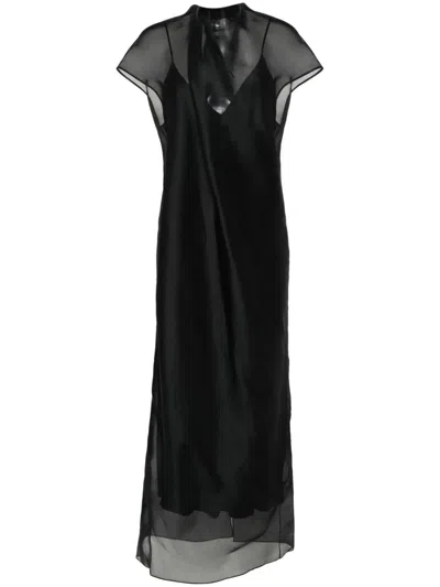 Khaite Elegant Black Silk Dress For Women