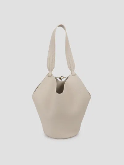 Khaite Elegant Mini Tote Handbag In White