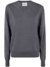 Khaite Elegant Wool Knit Top In Gray