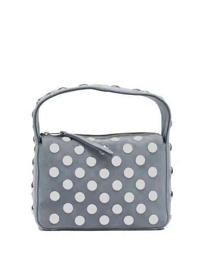 Khaite Elena Leather Shoulder Bag In Gray