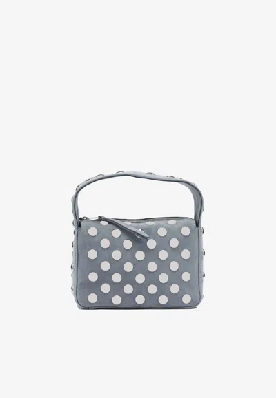 Khaite Elena Leather Shoulder Bag In Gray