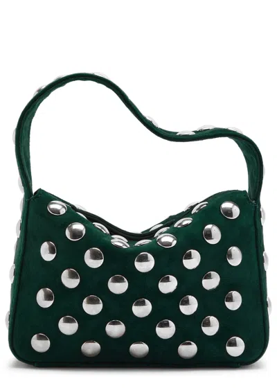 KHAITE KHAITE ELENA MINI STUDDED SUEDE TOP HANDLE BAG