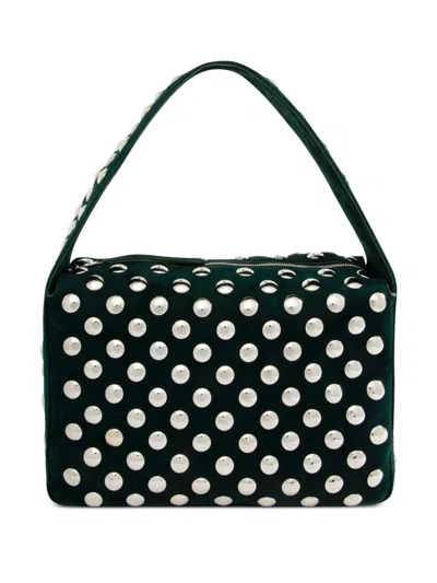 Khaite Elena Small Studded Leather Shoulder Bag In Black