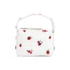 Khaite Small Elena Floral Top Handle Bag In White