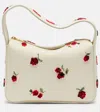 Khaite Elena Small Leather Shoulder Bag In White