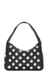 Khaite Elena Small Studded Handbag In Black & Silver