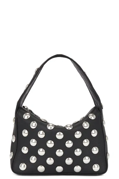 Khaite Elena Small Studded Handbag In Black & Silver