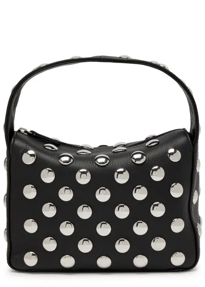 Khaite Elena Small Studded Leather Top Handle Bag In Black